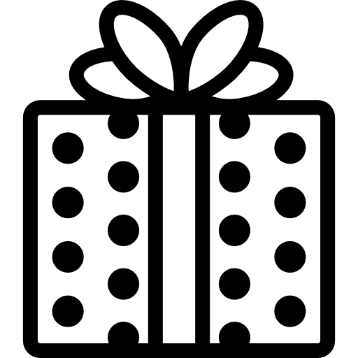 caja regalo lunares con encaje  icono