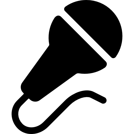 microfoon met draad  icoon