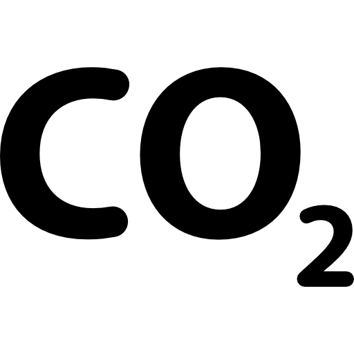 fórmula de co2  icono