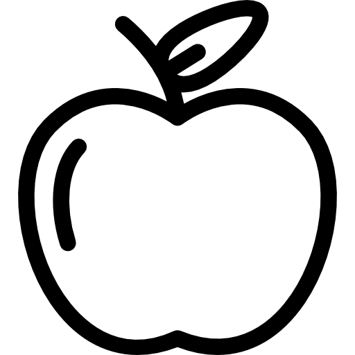 manzana con hoja Special Lineal icono