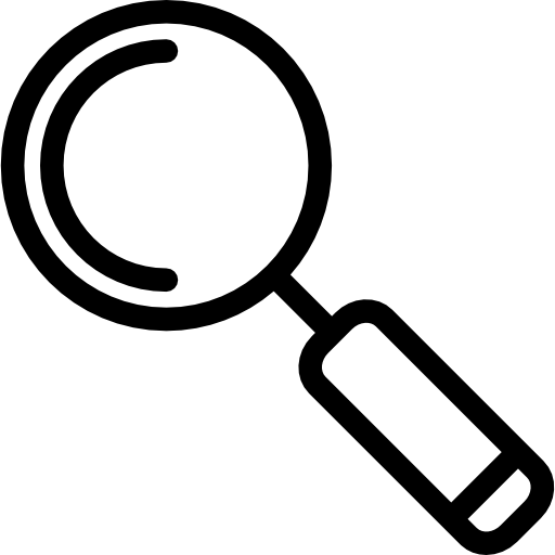 Inclined Magnifying Glass Special Lineal icon