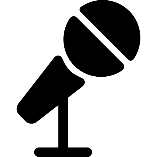mikrofon ze stojakiem  ikona