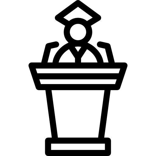 Graduation Speech Special Lineal icon