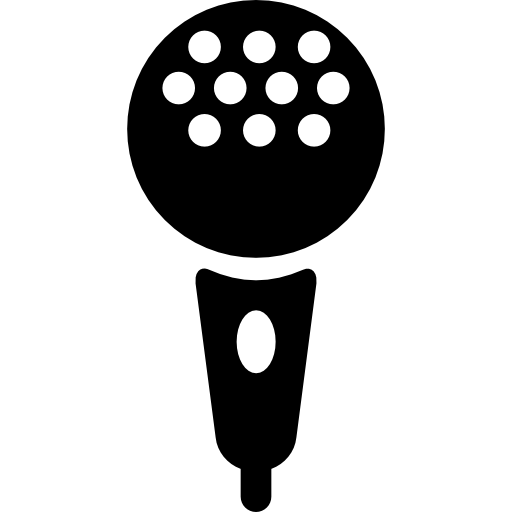 microfoon met knop  icoon