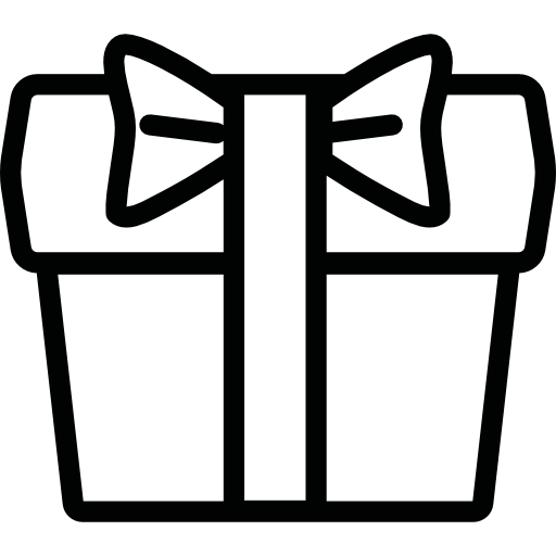 geschenkbox mit band oben  icon