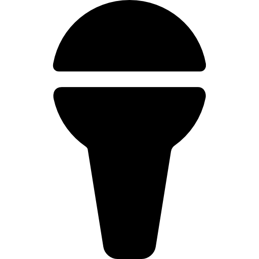 ronde microfoon  icoon