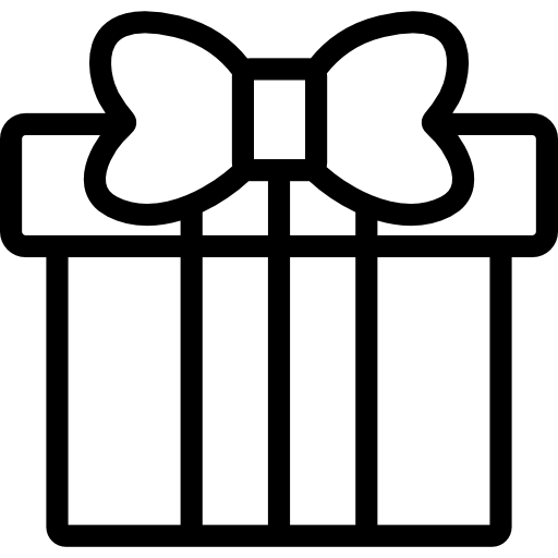 quadratische geschenkbox mit großer spitze  icon