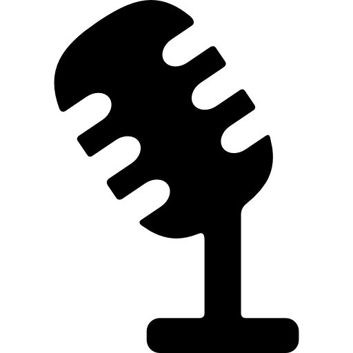 Изогнутый микрофон  иконка