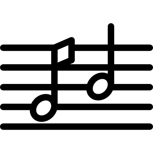 dos notas musicales Special Lineal icono