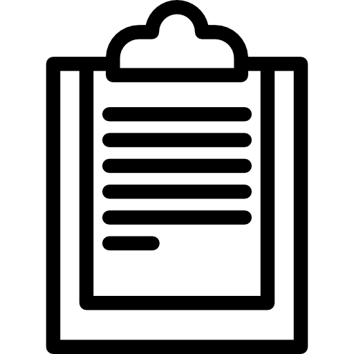 Clipboard with Text Lines Special Lineal icon