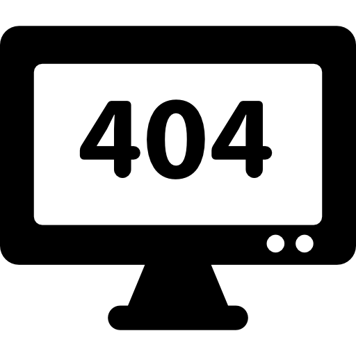 Ошибка 404 на экране Basic Rounded Filled иконка