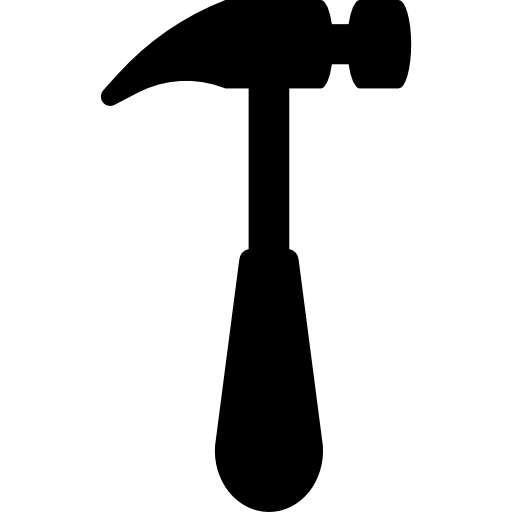 martello da carpentiere Basic Rounded Filled icona
