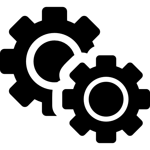 Two Gears Basic Rounded Filled icon