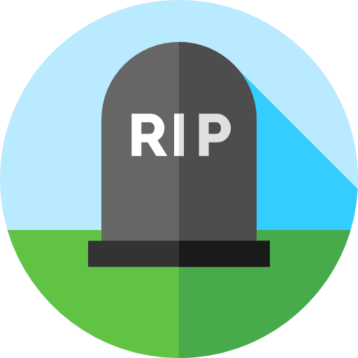 Grave Flat Circular Flat icon