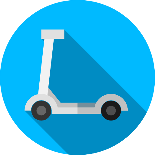 scooter Flat Circular Flat icono