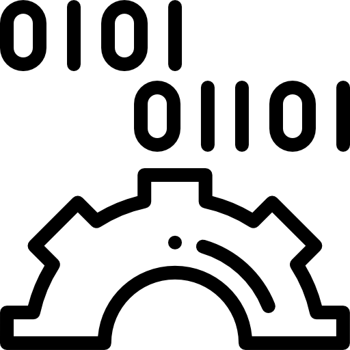 código binario Detailed Rounded Lineal icono