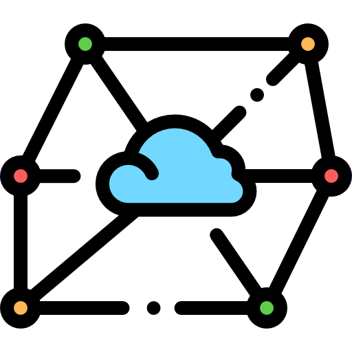 クラウドコンピューティング Detailed Rounded Lineal color icon