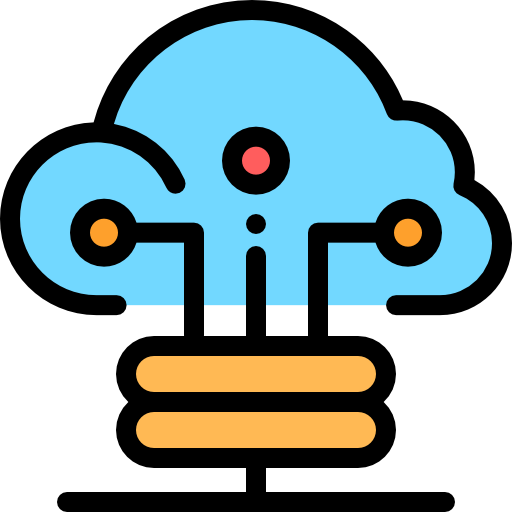 cloud computing Detailed Rounded Lineal color icon