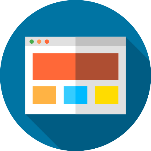 browser Flat Circular Flat icon