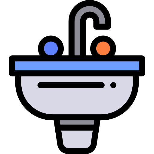 Sink Detailed Rounded Lineal color icon