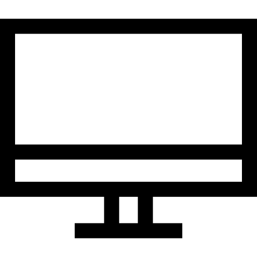 monitor Basic Straight Lineal ikona