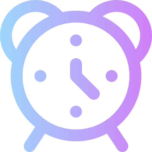 Alarm clock Super Basic Rounded Gradient icon