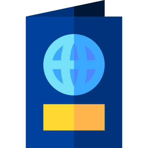 paspoort Basic Straight Flat icoon