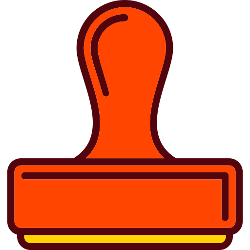 sello de goma Generic Outline Color icono