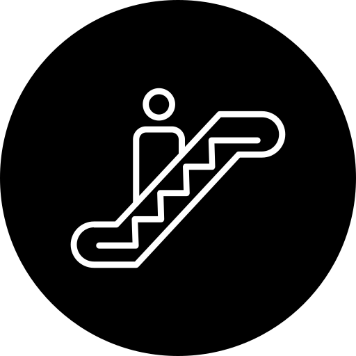 escalera mecánica Generic Glyph icono