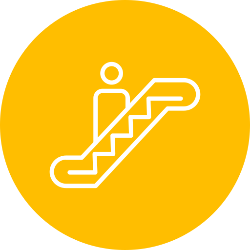 escalera mecánica Generic Flat icono