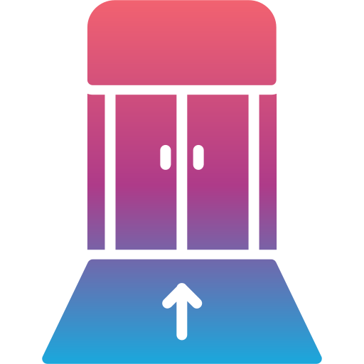 puerta de embarque Generic Flat Gradient icono