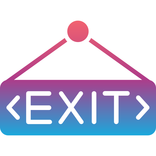 Exit Generic Flat Gradient icon