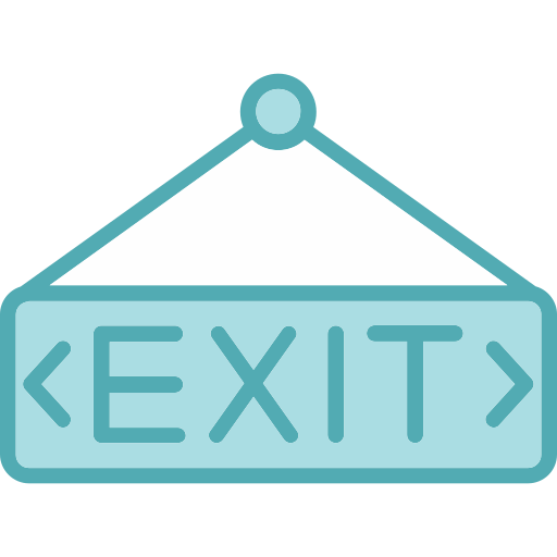 Exit Generic Blue icon