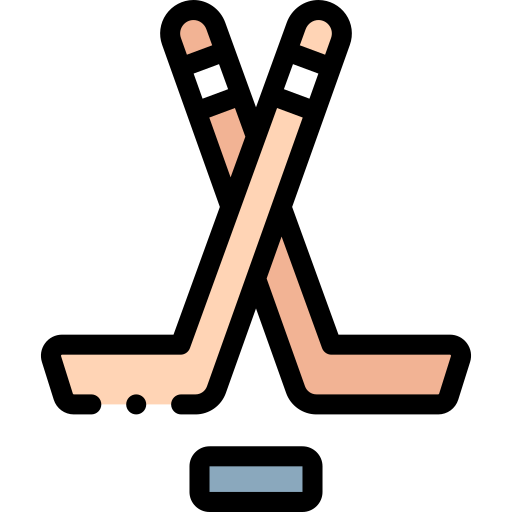 eishockey Detailed Rounded Lineal color icon
