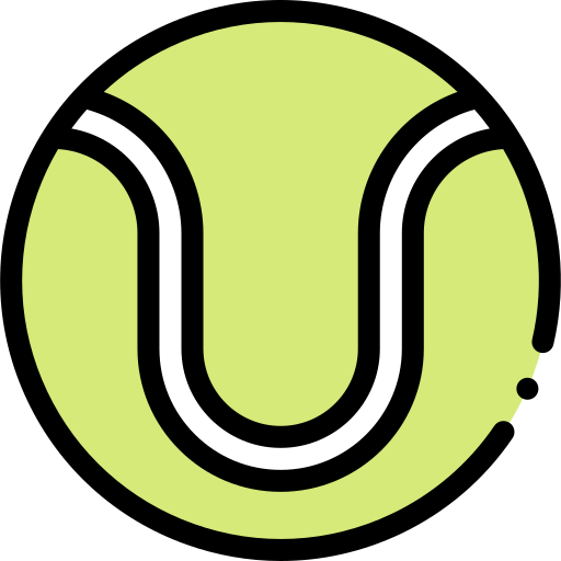tennis ball Detailed Rounded Lineal color icon