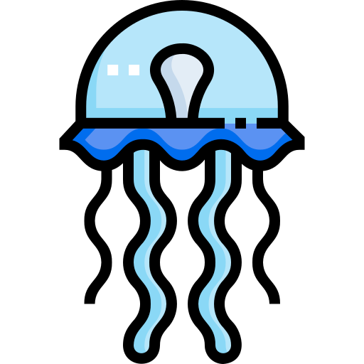 Jellyfish Detailed Straight Lineal color icon