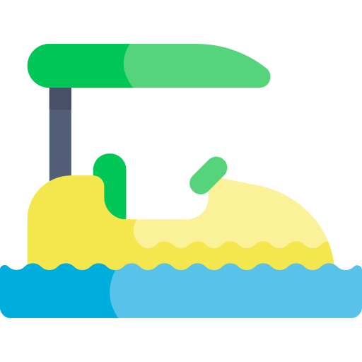 bote de pedales Kawaii Flat icono