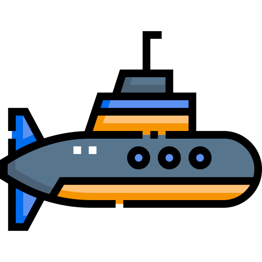 潜水艦 Detailed Straight Lineal color icon