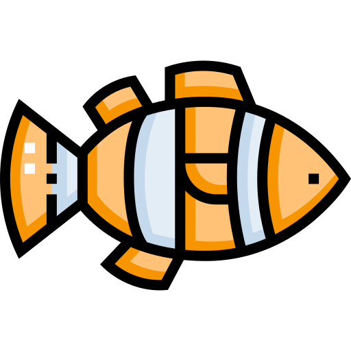 pesce pagliaccio Detailed Straight Lineal color icona