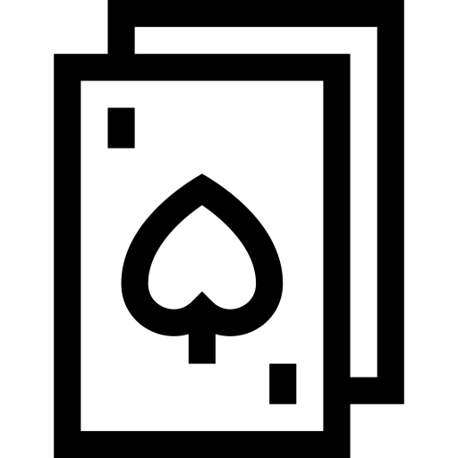 carte à jouer Basic Straight Lineal Icône