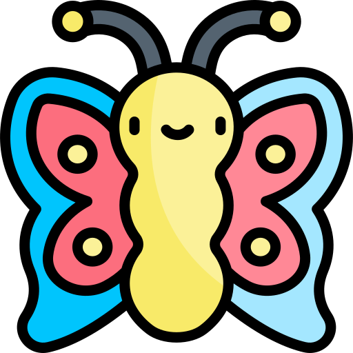 나비 Kawaii Lineal color icon