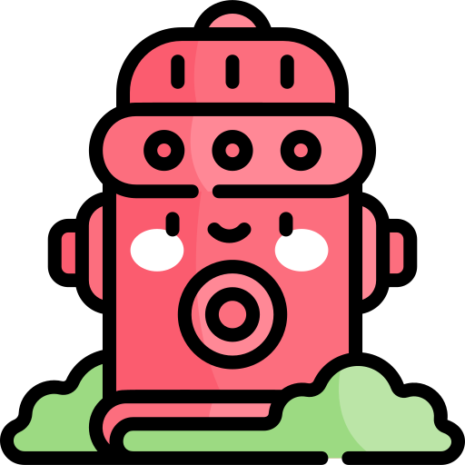 Hydrant Kawaii Lineal color icon