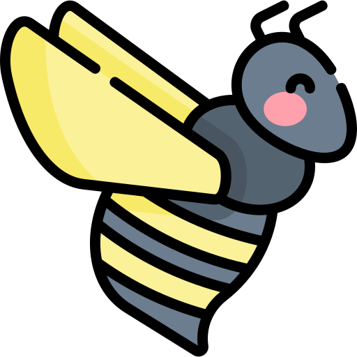 пчела Kawaii Lineal color иконка