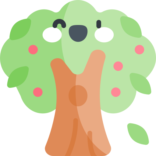Apple tree Kawaii Flat icon