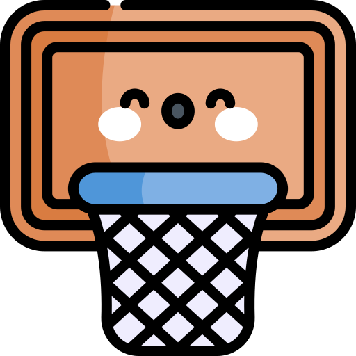 baloncesto Kawaii Lineal color icono