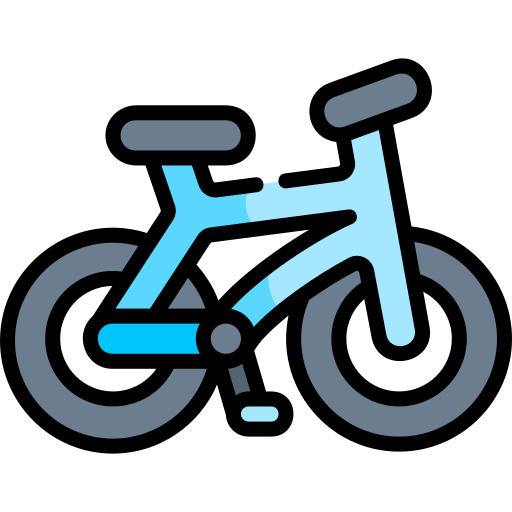 자전거 Kawaii Lineal color icon