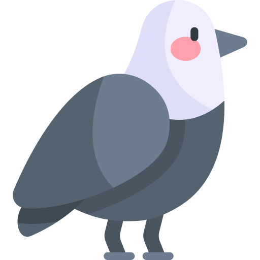pigeon Kawaii Flat Icône