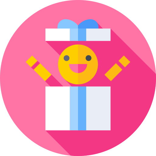 Gift box Flat Circular Flat icon