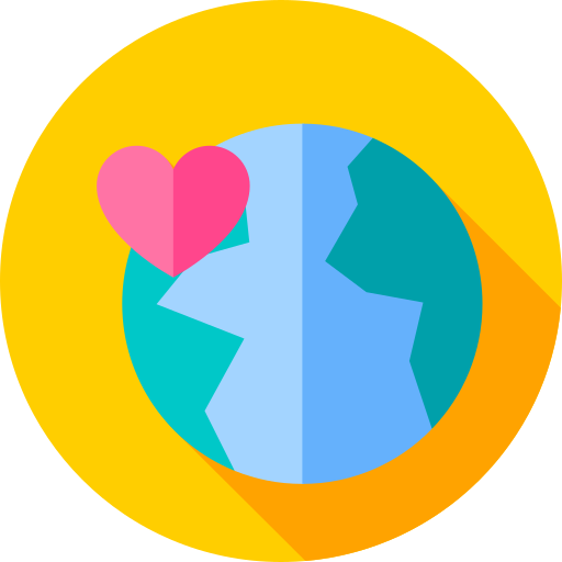 Światowy Flat Circular Flat ikona