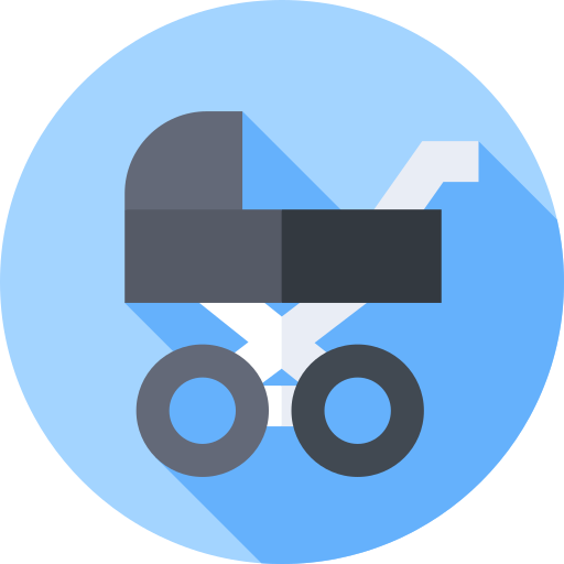 kinderwagen Flat Circular Flat icon